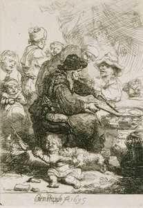 De Pannenkoekvrouw, staat III door Rembrandt van Rijn